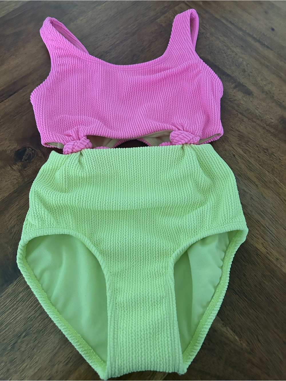 art class Pink and Yellow Ribbed Two-Piece Set